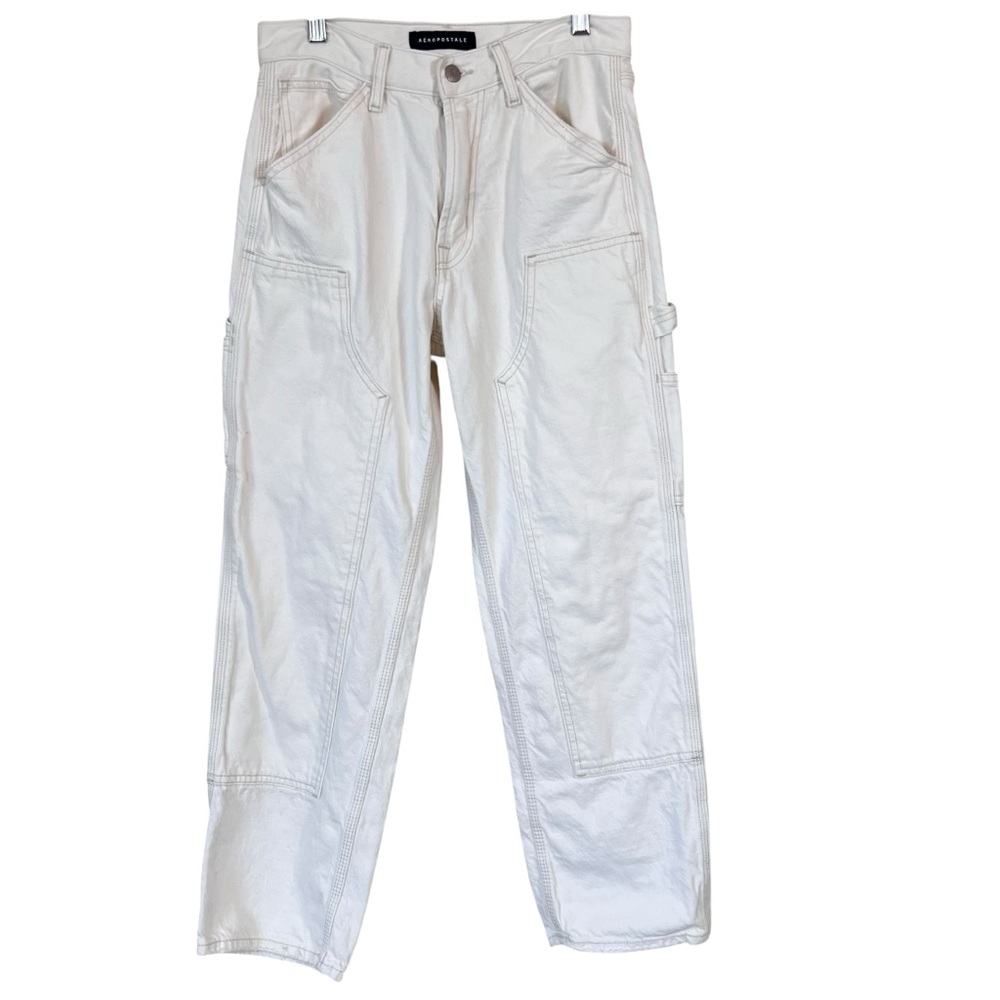 Aeropostale Double Knee Carpenter White Jeans 27/28